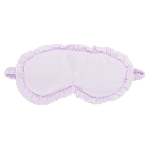 Unique Bargains Soft Flowers Style Sleep Mask Eye Shade Cover for Rest Light Purple