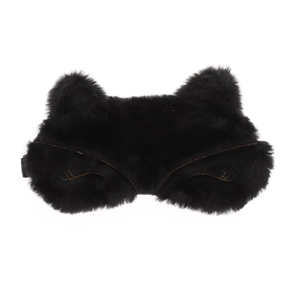 Unique Bargains Soft Fox Eyes Sleep Mask Eye Shade Cover for Rest and Travel Black