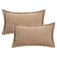 thumbnail image 1 of Unique Bargains Soft Houndstooth Throw Pillow Covers Set of 2 Brown 20" x 12", 1 of 6