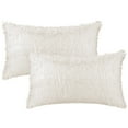 thumbnail image 1 of Unique Bargains Soft Modern Home Decor Plush Decorative Throw Pillow Covers (2 Count) Beige 12" x 20", 1 of 6