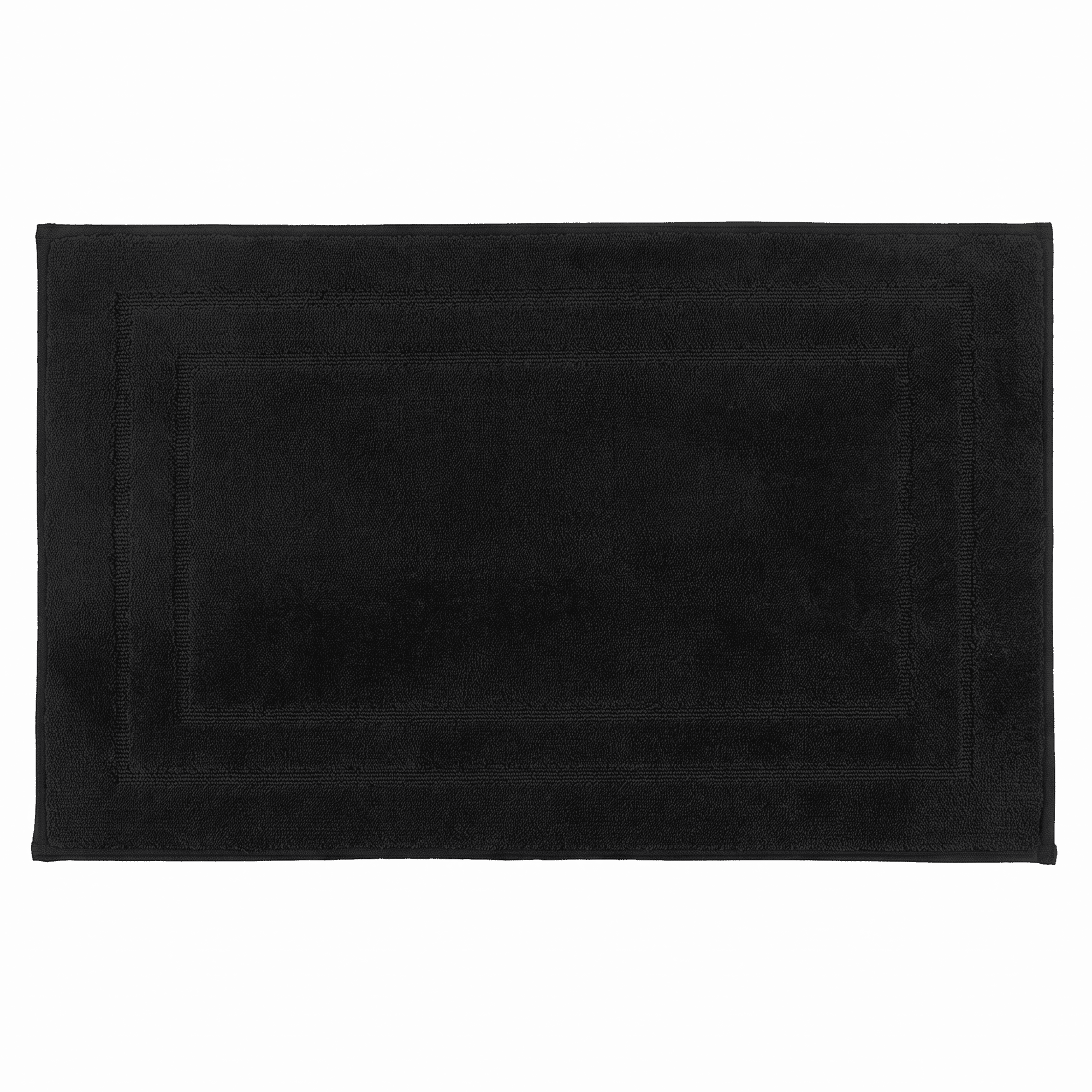 Unique Bargains Soft Non Slip Absorbent Shaggy Microfiber Bathroom Rug Black 32" x 20"