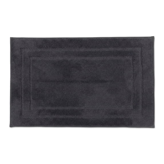 Unique Bargains Soft Non Slip Absorbent Shaggy Microfiber Bathroom Rug Dark Gray 32" x 20"