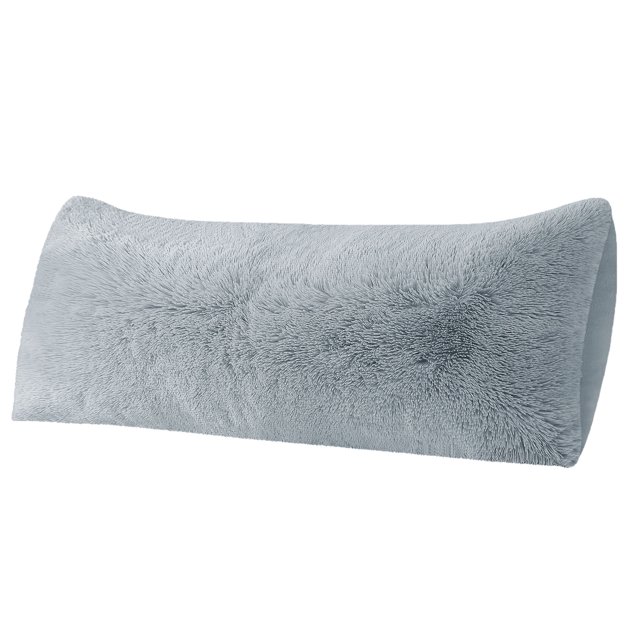 Unique Bargains Soft Plush Long Body Pillow Case with Zipper Pale Gray