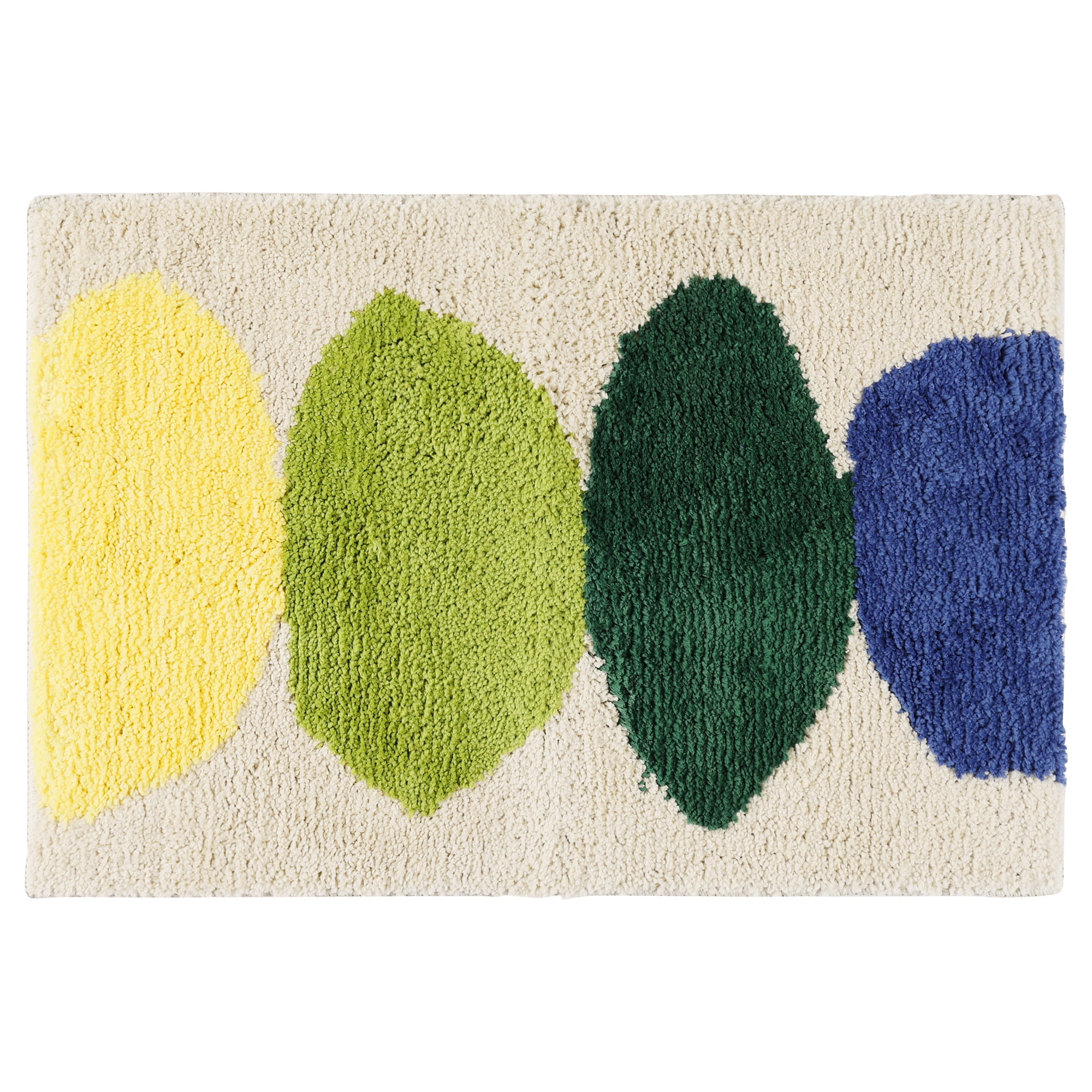Unique Bargains Soft Plush Non-Slip Printing Mat Quick Dry for Bathroom Floor Beige 18"x26"