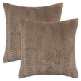 thumbnail image 1 of Unique Bargains Soft Plush Throw Pillow Covers Decorative Brown 18" x 18", 1 of 6