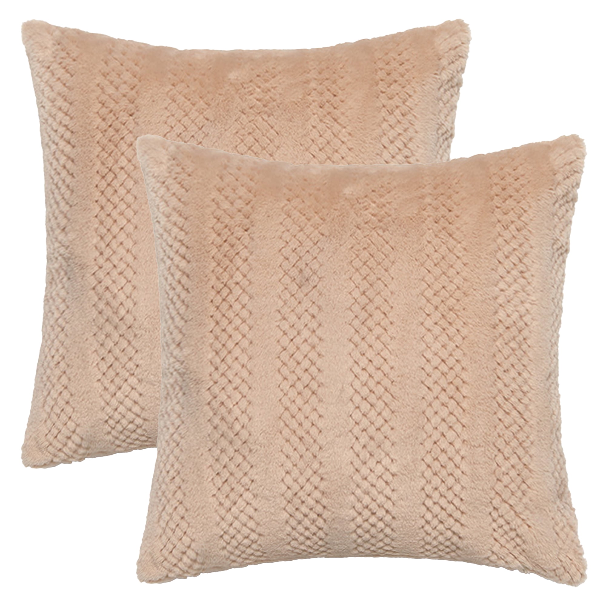 Unique Bargains Soft Plush Throw Pillow Covers Decorative Khaki 18" x 18"