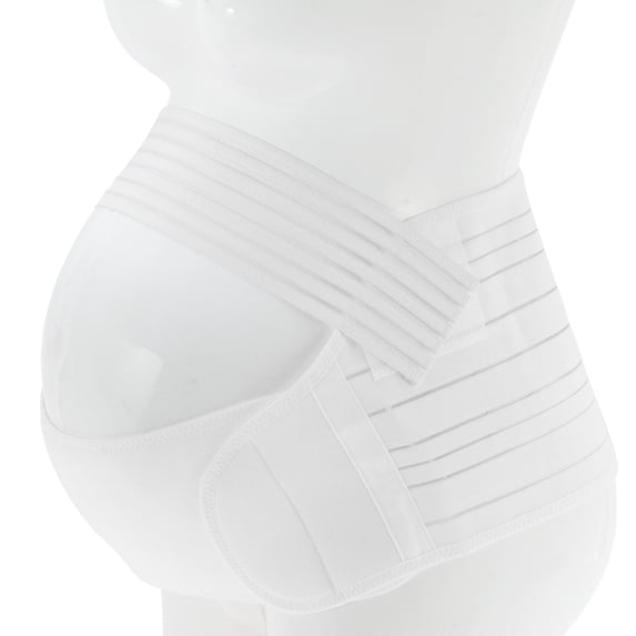 Unique Bargains Soft Pregnancy Belly Band Adjustable for Women 1 Set Large White