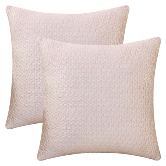 Unique Bargains Soft Set of 2 Modern Geometric Cushion Cases Cover Beige 16" x 16"