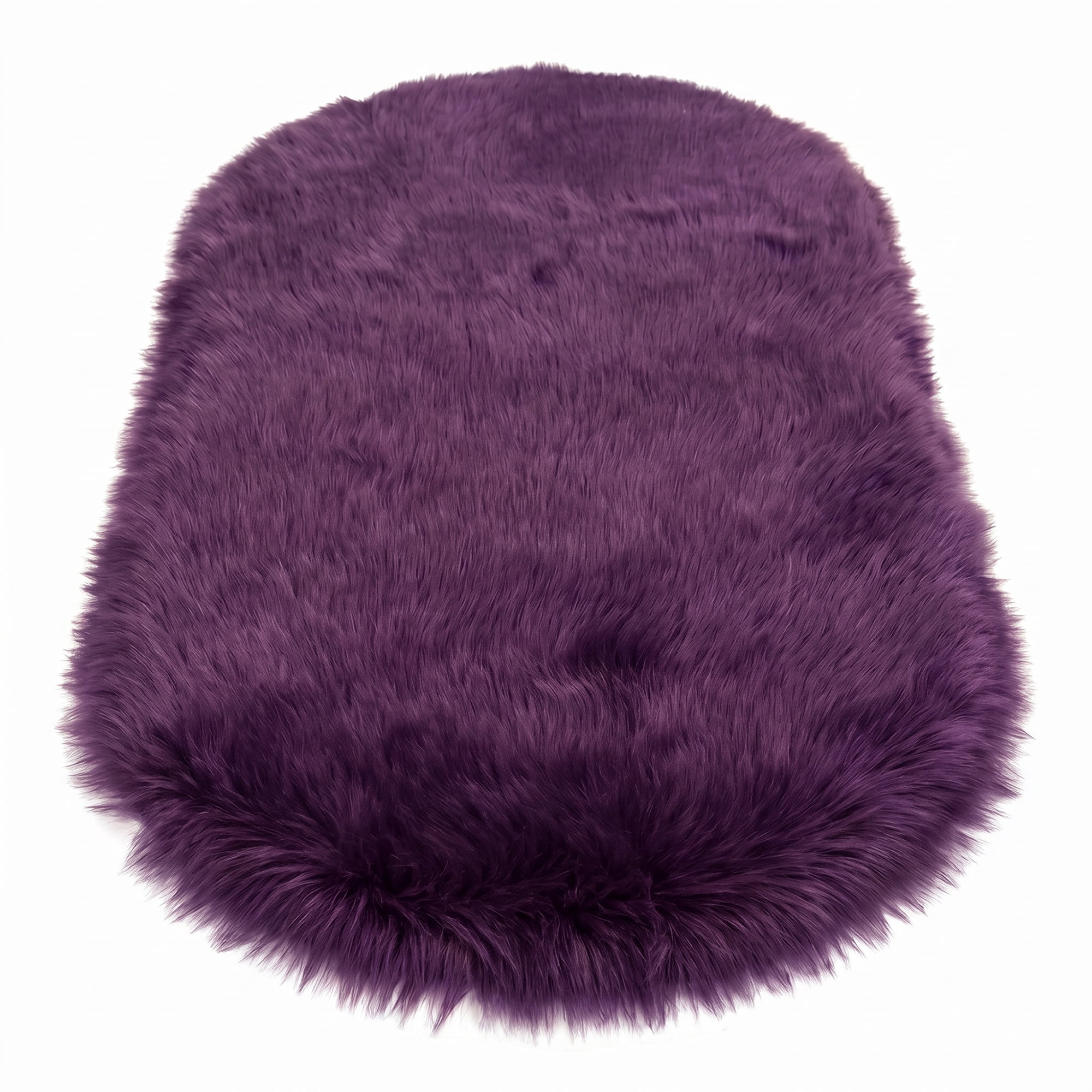 Unique Bargains Shaggy Area Rug Ultra Fluffy Non-Slip Fuzzy Carpet 32" x 20" Purple