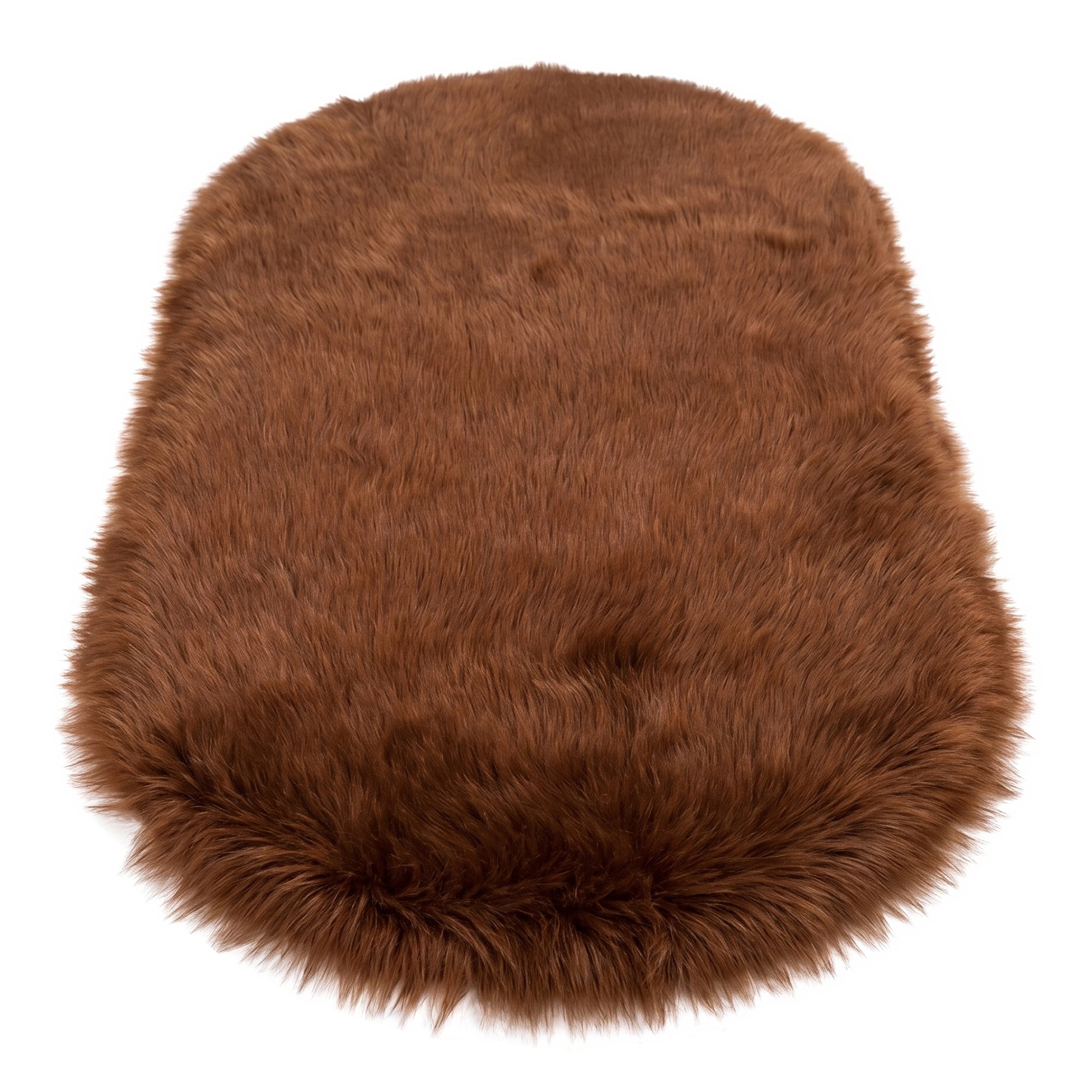 Unique Bargains Shaggy Area Rug Ultra Fluffy Non-Slip Fuzzy Carpet 35" x 24" Brown