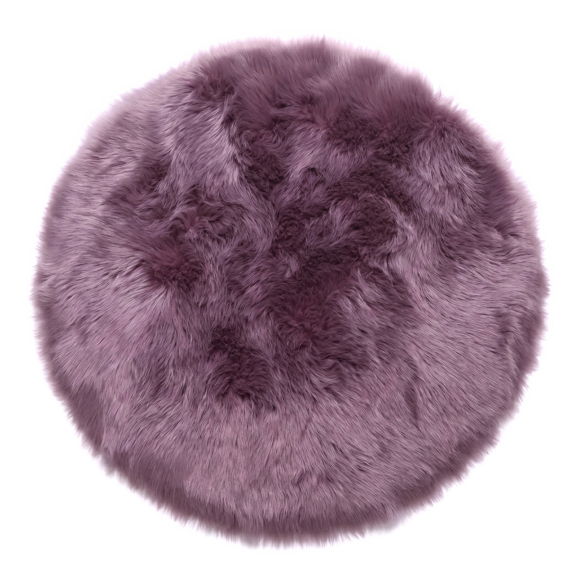 Unique Bargains Shaggy Round Area Rug Fluffy Non-Slip Fuzzy Carpet 24" x 24" Purple