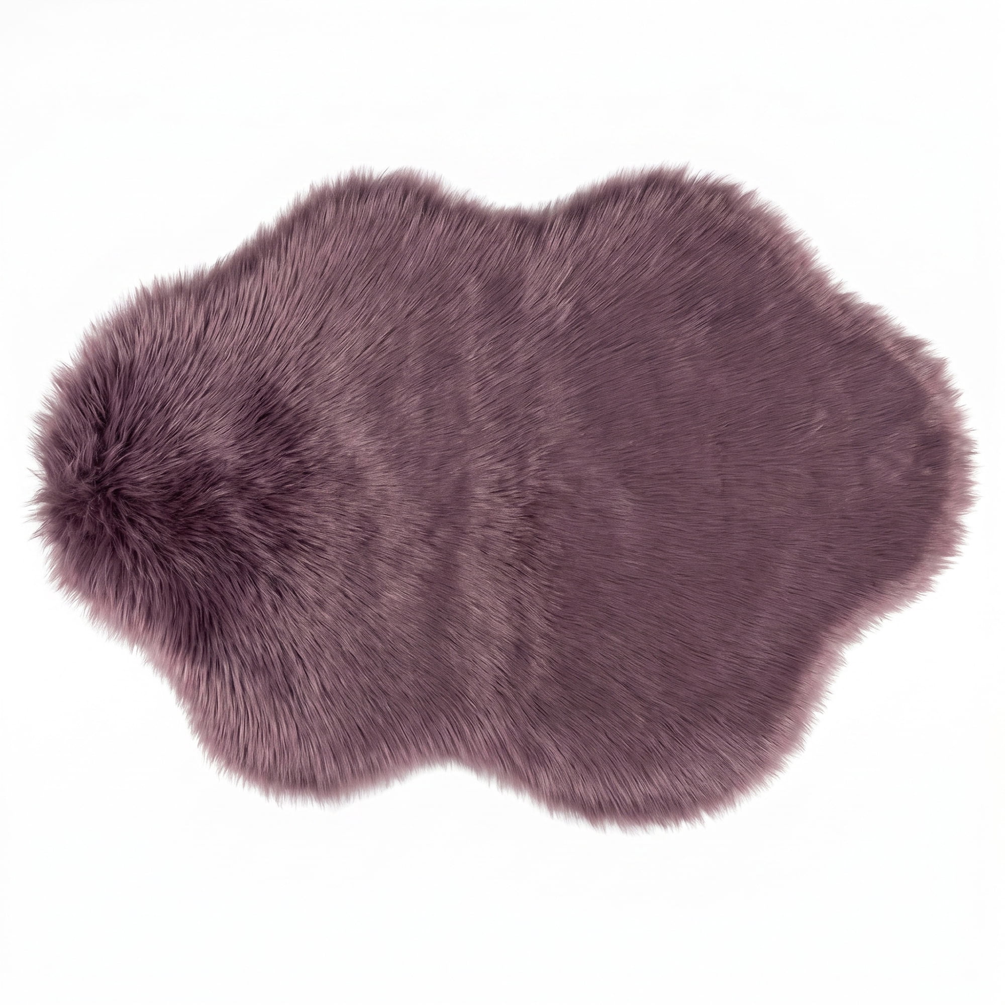 Unique Bargains Soft Shaggy Area Rug Washable Fluffy Bedroom Rug Non Slip 35" x 24" Purple
