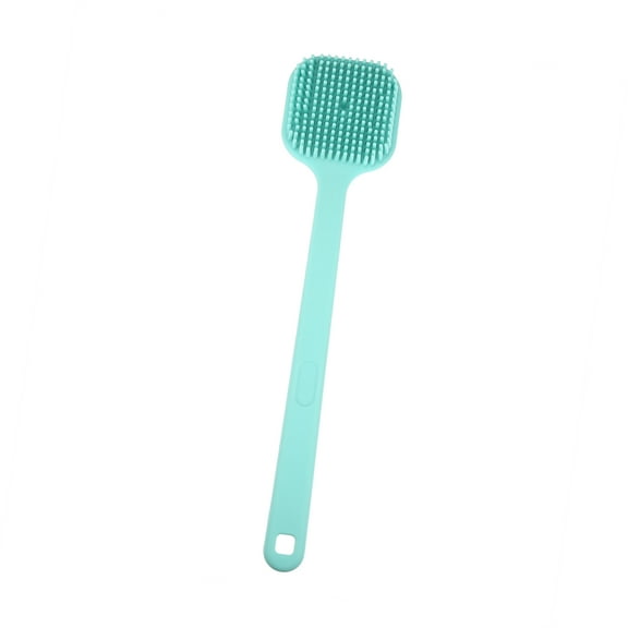 Back Scrubber Shower Bath Brush with Long Handle for Men Women Blue Silicone