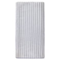 thumbnail image 1 of Unique Bargains Soft Striped Highly Absorbent Coral Fleece Bath Towel Light Grey 55" x 28", 1 of 8
