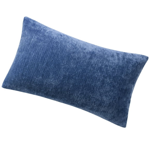 Unique Bargains Soft Water Repellent Throw Pillow Covers Navy Blue 12"x20"