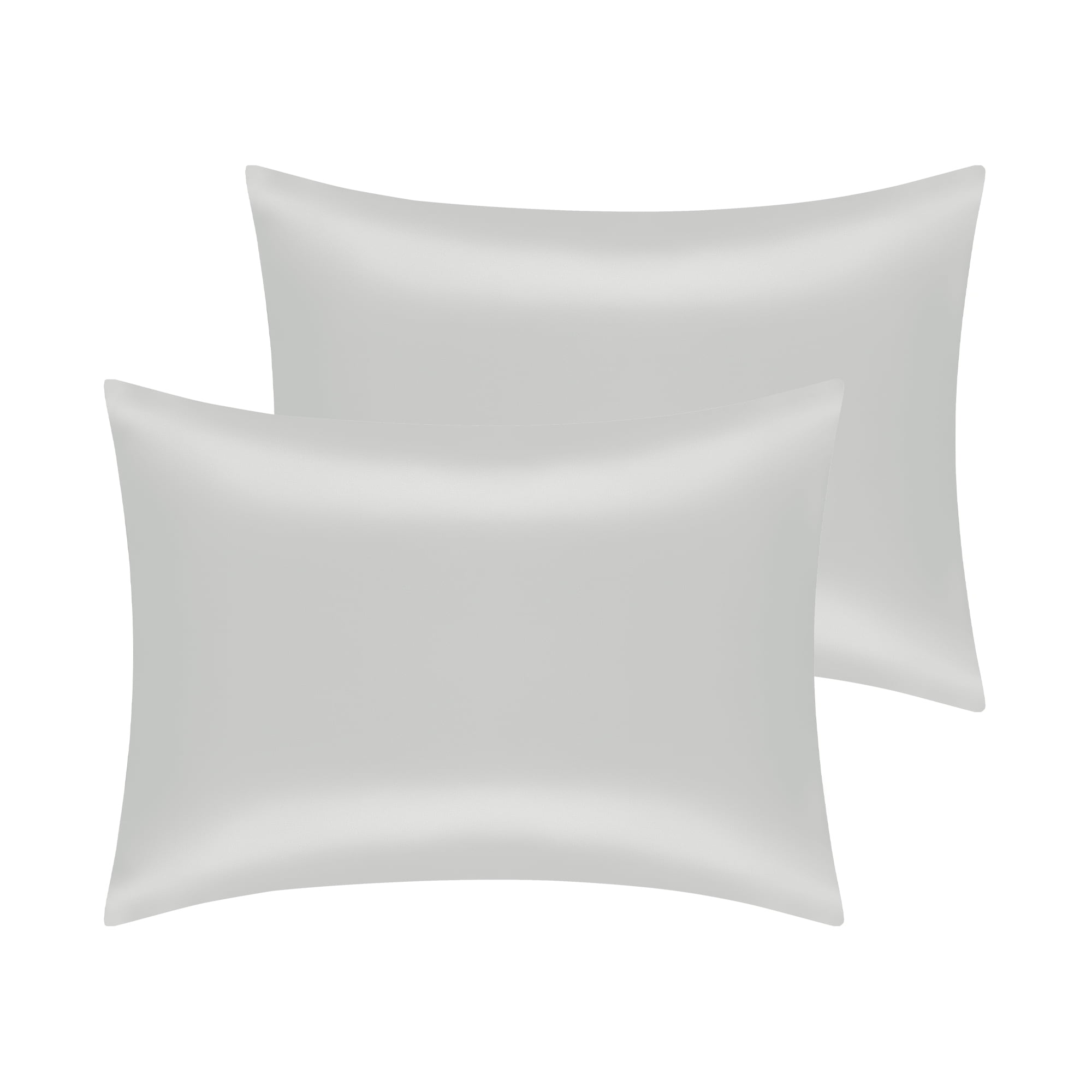 Unique Bargains Soft and Durable Envelope Closure Satin Pillowcase (2 Count) Gray Queen
