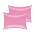 thumbnail image 1 of Unique Bargains Soft and Durable Envelope Closure Satin Pillowcase (2 Count) Pink Standard, 1 of 1