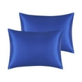 thumbnail image 1 of Unique Bargains Soft and Durable Envelope Closure Satin Pillowcase (2 Count) Royal Blue Standard, 1 of 6