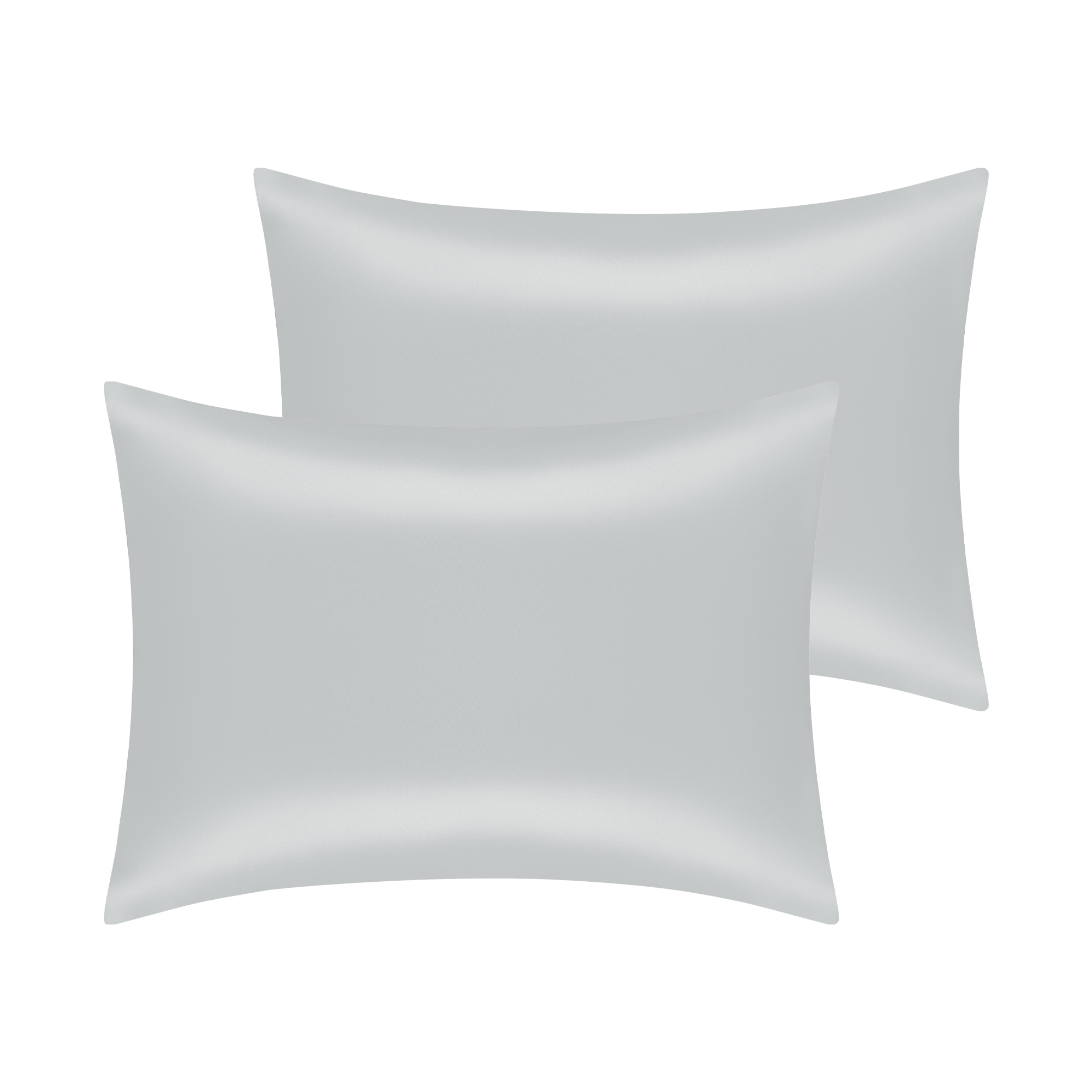 Unique Bargains Soft and Durable Envelope Closure Satin Pillowcase (2 Count) Silver Queen