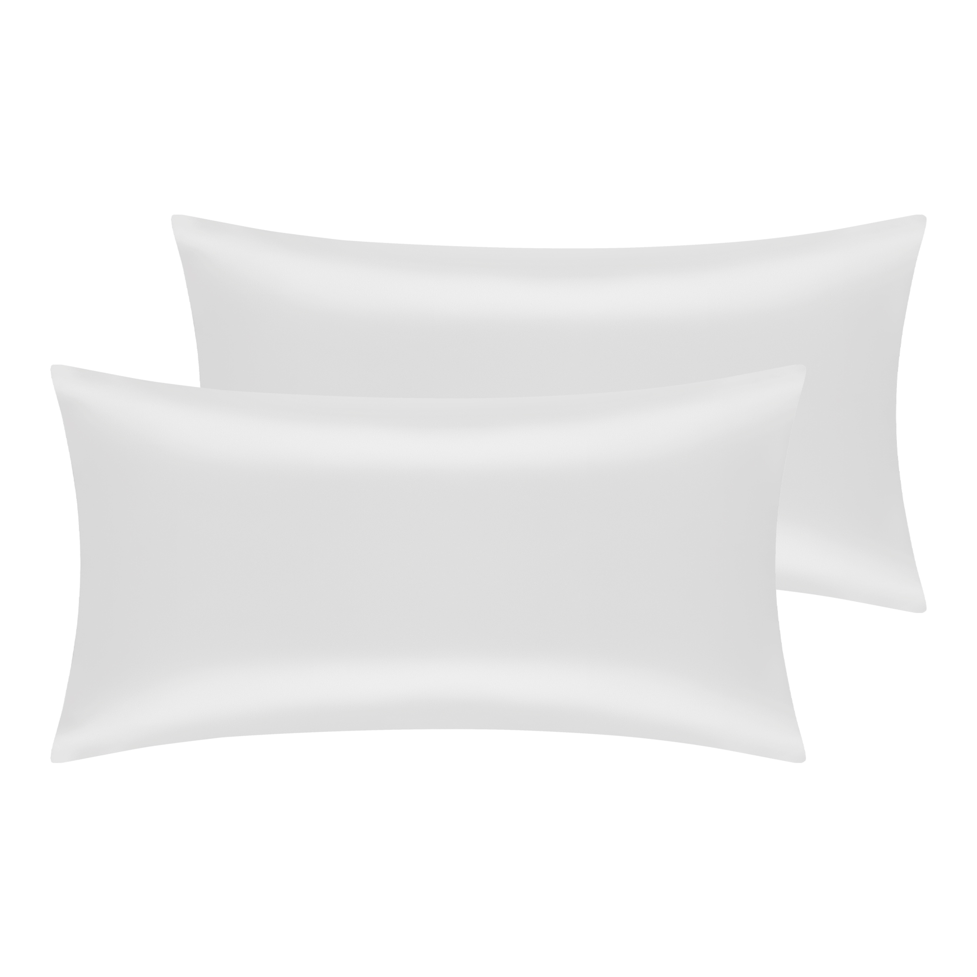 Unique Bargains Soft and Durable Envelope Closure Satin Pillowcase (2 Count) White King