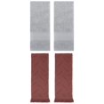 thumbnail image 1 of Unique Bargains Sold Striped Cotton Hand Towels 4 Pcs Light Grey/Brown 14" x 30"/13" x 29", 1 of 5