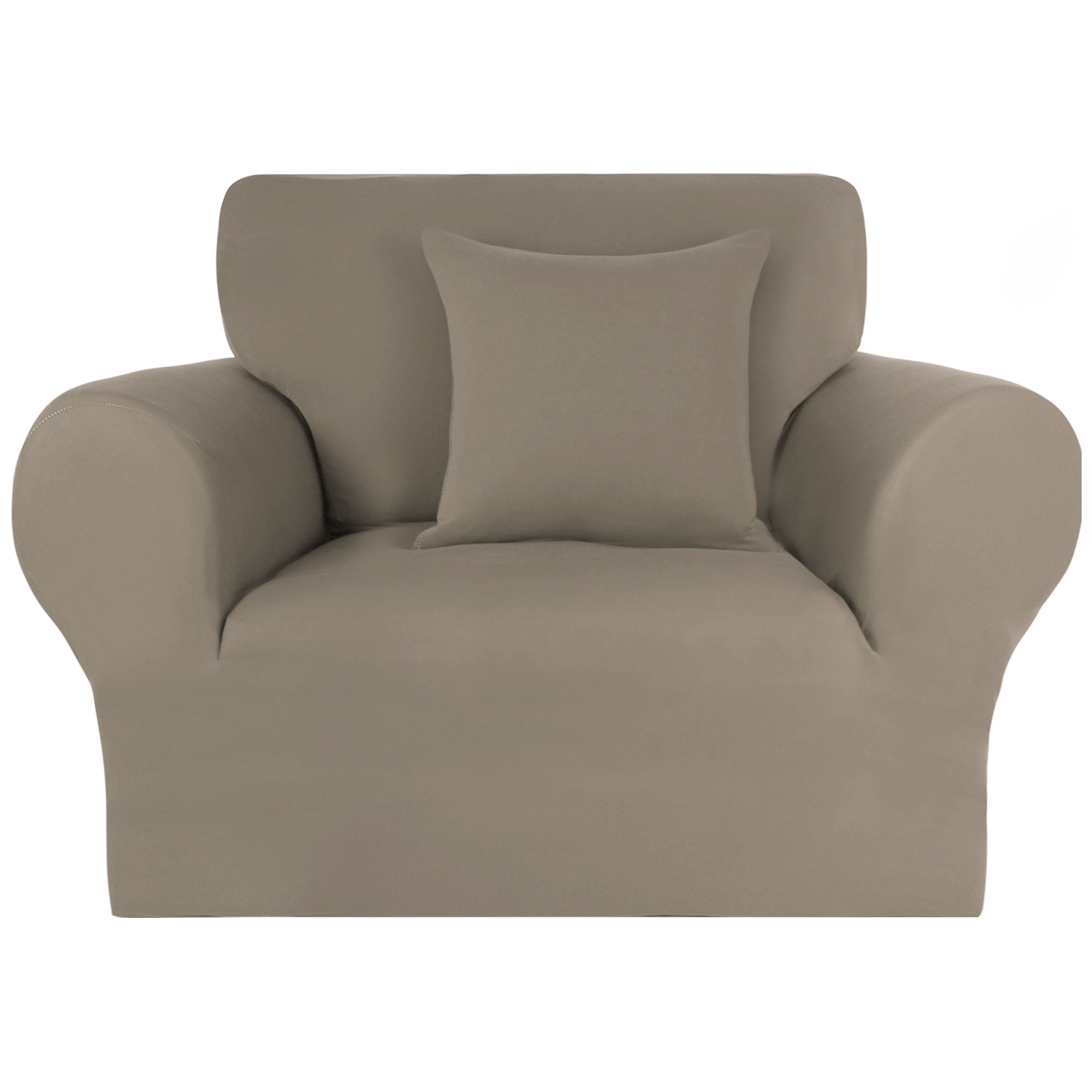 Unique Bargains Solid 1/2/3 Seater Sofa Cover Stretch Couch Slipcover Beige Armchair