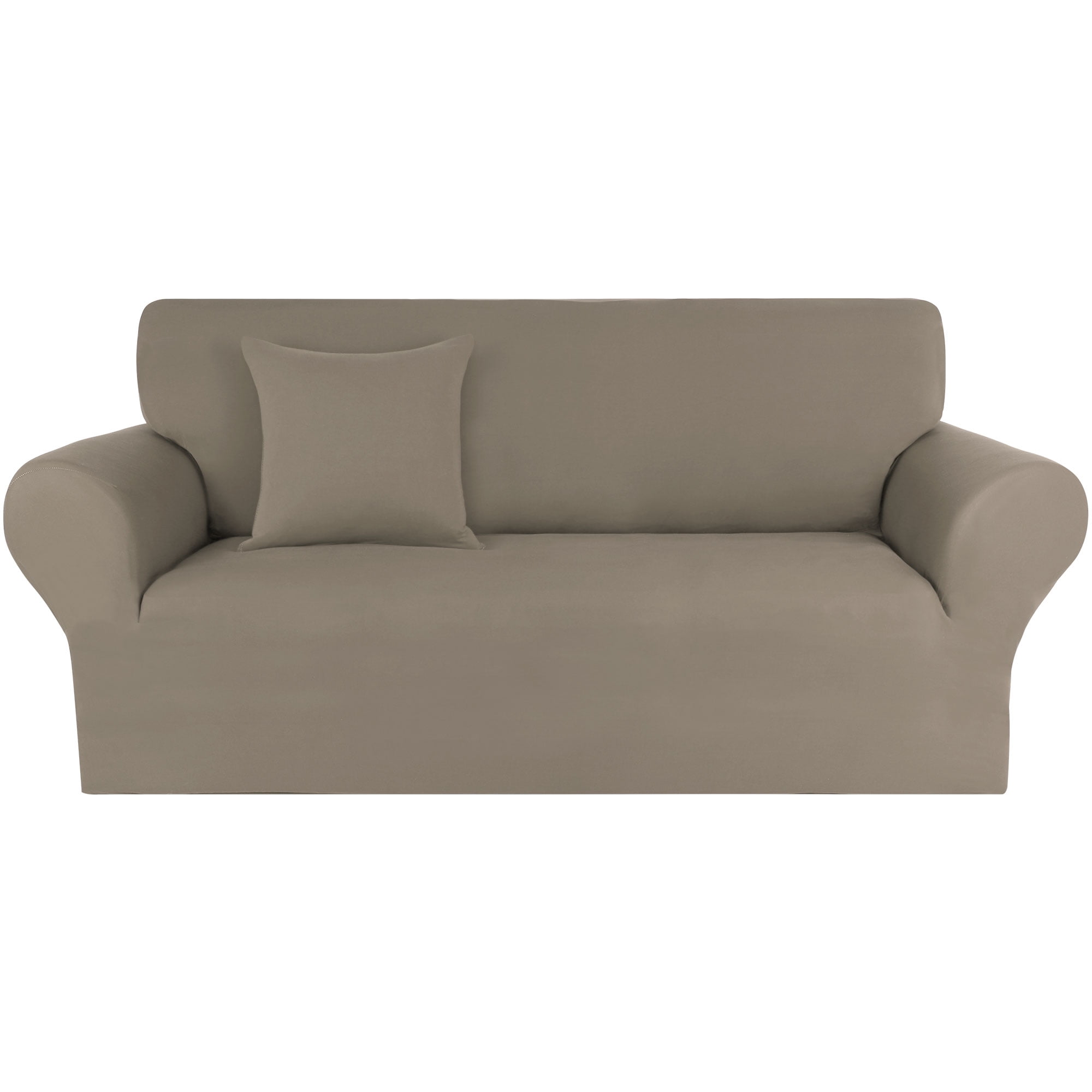 Unique Bargains Solid 1/2/3 Seater Sofa Cover Stretch Couch Slipcover Beige Sofa