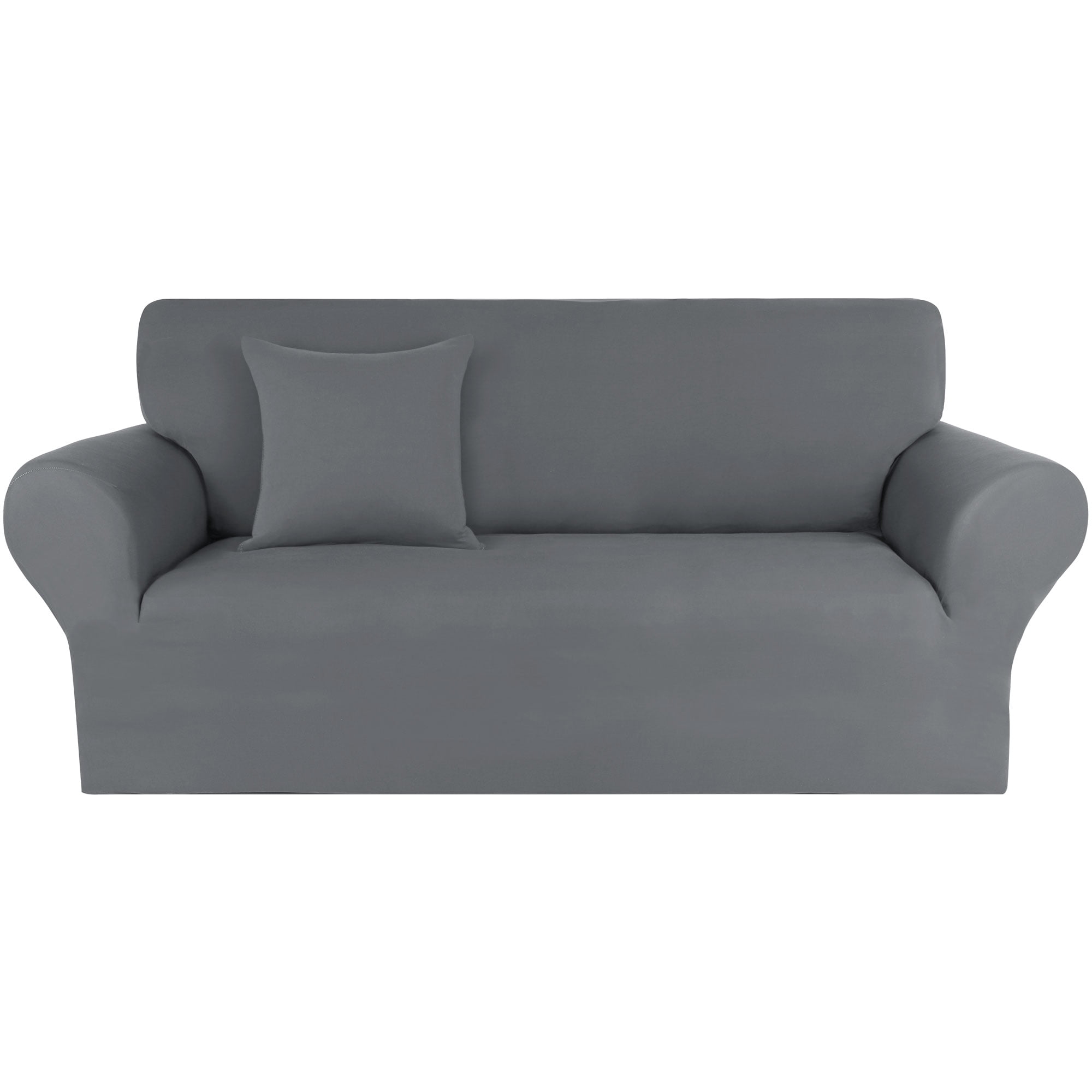 Unique Bargains Solid 1/2/3 Seater Sofa Cover Stretch Couch Slipcover Light Gray
