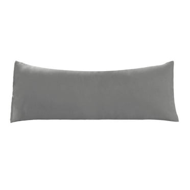 Unique Bargains Solid 90GSM Microfiber Body Pillow Case Grey 20"x48"