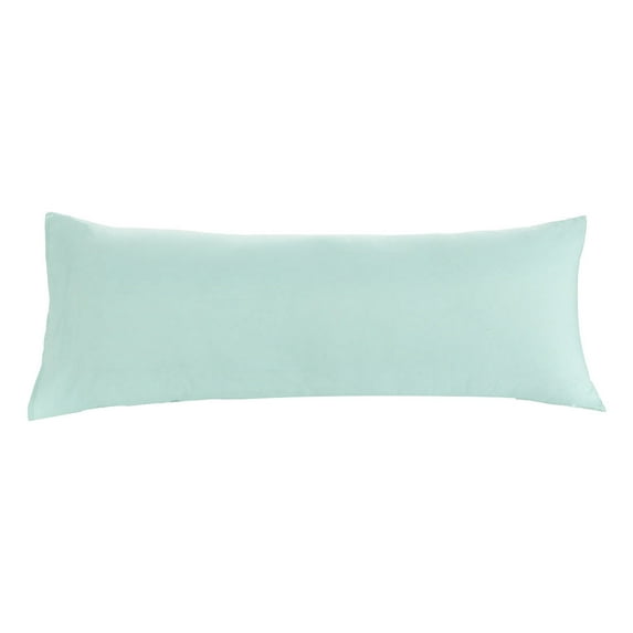 Unique Bargains Solid 90GSM Microfiber Body Pillow Case Spa Blue 20" x 72"