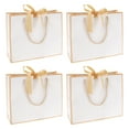 thumbnail image 1 of Unique Bargains Solid Color Design Gift Bags 4 Pcs Rose Gold Tone White, 1 of 5