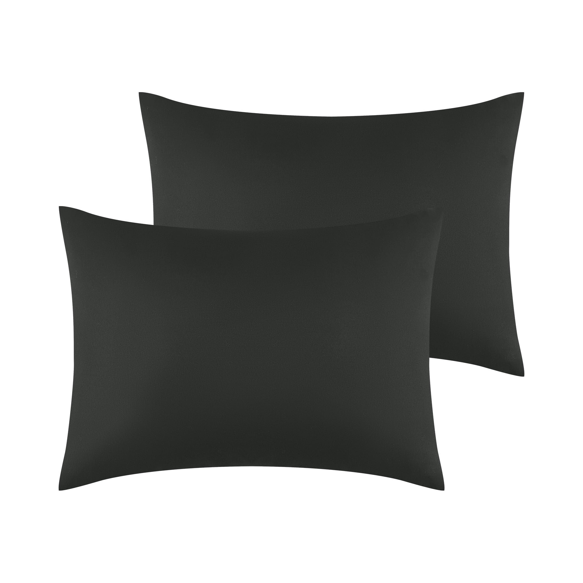 Unique Bargains Solid Color Envelope Closure Pillowcase (2 Count) Black Standard