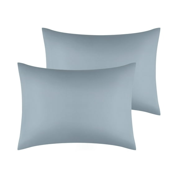 Unique Bargains Solid Color Envelope Closure Pillowcase (2 Count) Dark Gray Standard