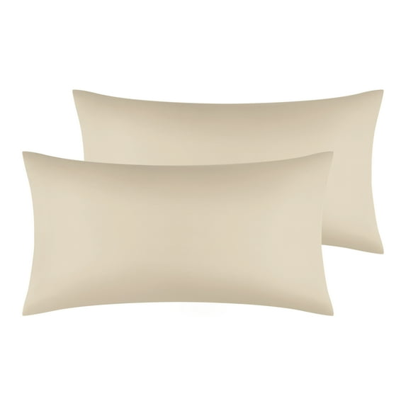 Unique Bargains Solid Color Envelope Closure Pillowcase (2 Count) Khaki King