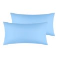 thumbnail image 1 of Unique Bargains Solid Color Envelope Closure Pillowcase (2 Count) Light Blue King, 1 of 6