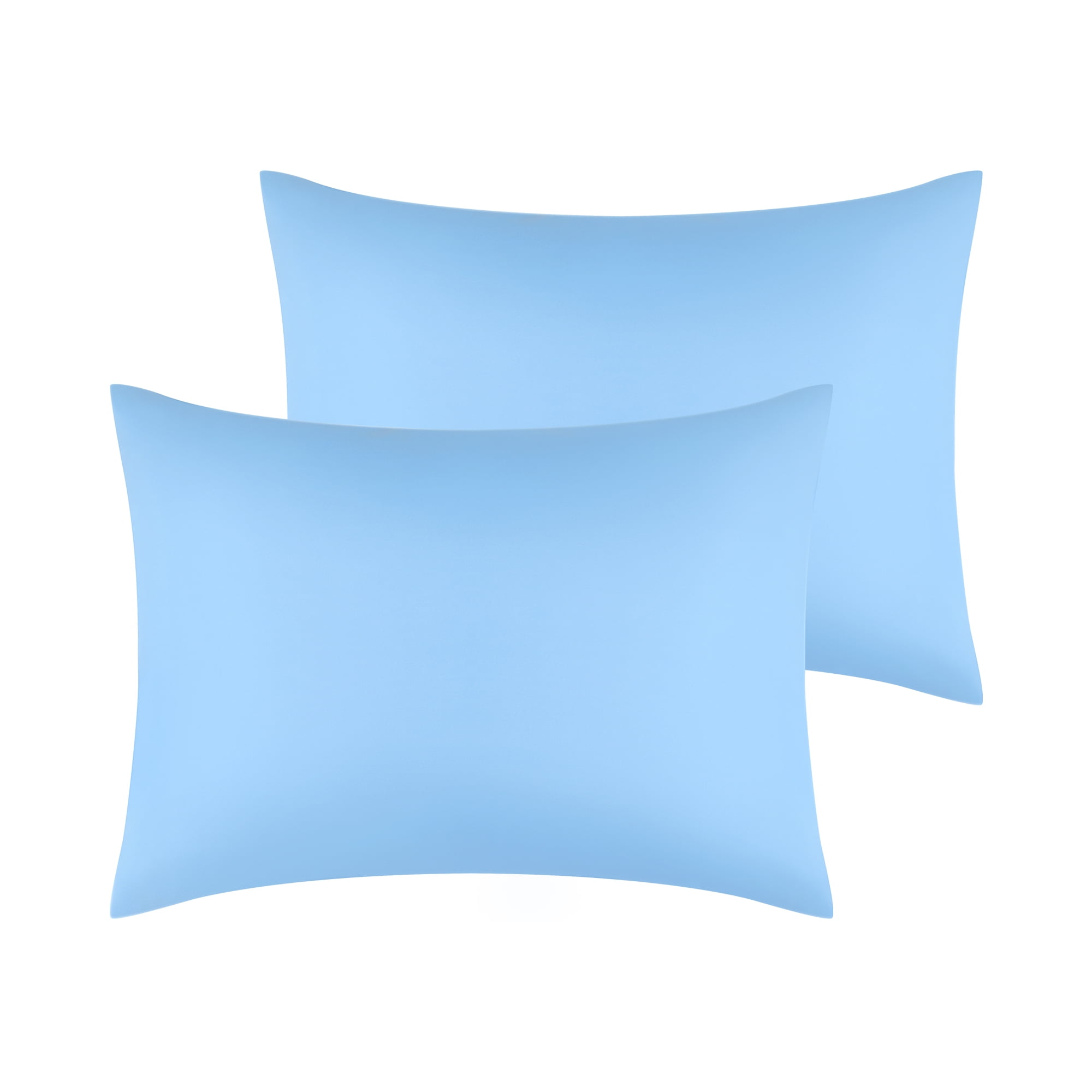 Unique Bargains Solid Color Envelope Closure Pillowcase (2 Count) Light Blue Standard