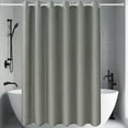 thumbnail image 1 of Unique Bargains Solid Color Linen-Like Shower Curtain Machine Washable Green 71"W x 71"L, 1 of 5
