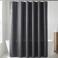 thumbnail image 1 of Unique Bargains Solid Color Linen-Like Shower Curtain with Hooks Grey 71"W x 71"L, 1 of 5