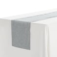 thumbnail image 1 of Unique Bargains Solid Color Table Runner Eyelet Hollow Out Table Flags Light Grey 12"x71", 1 of 5
