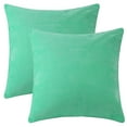 thumbnail image 1 of Unique Bargains Solid Couch Sofa Chenille Throw Decorative Pillow Covers (2 Count) Mint Green 20" x 20", 1 of 6
