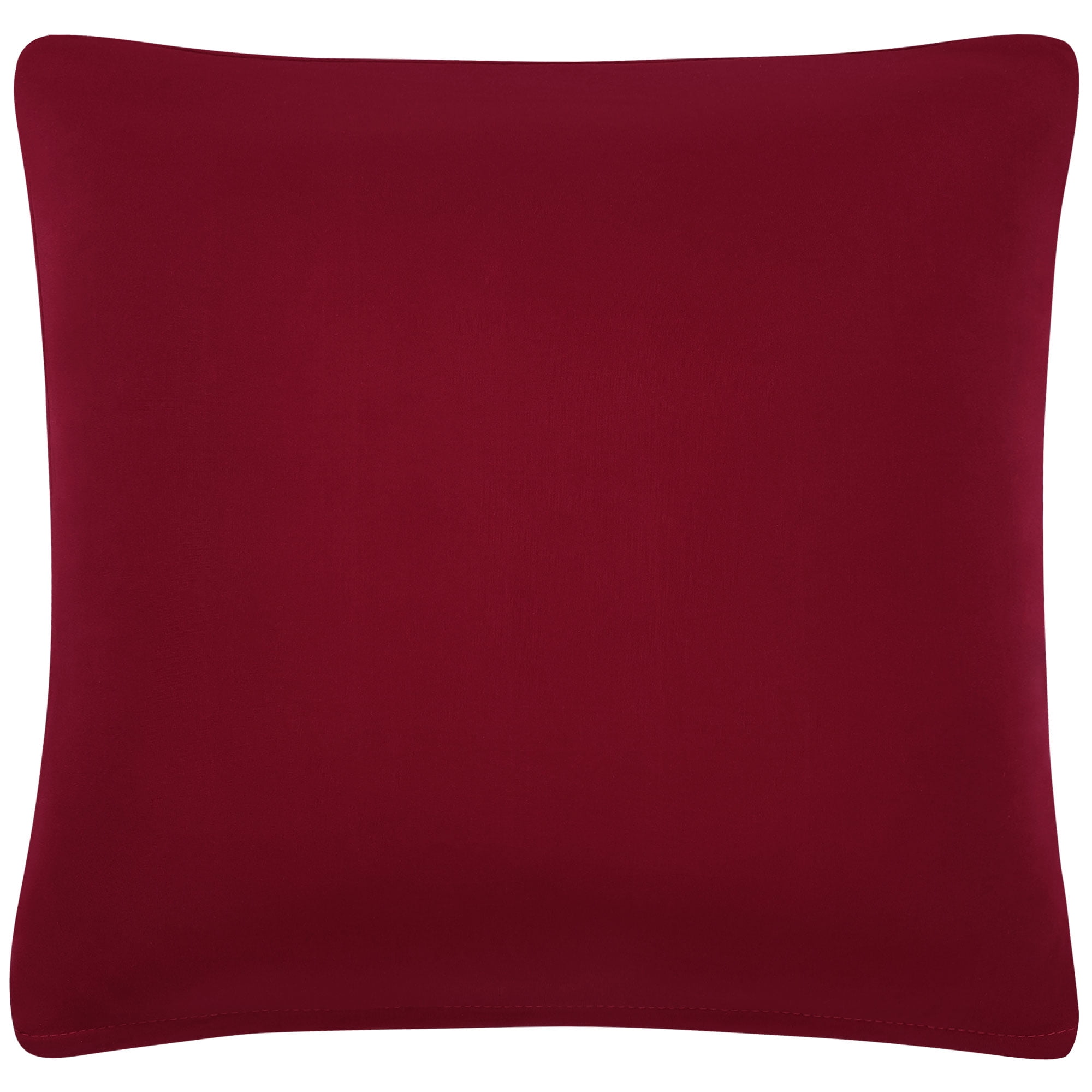 Unique Bargains Solid Decorative Throw Pillow Cover 18" x 18" Red