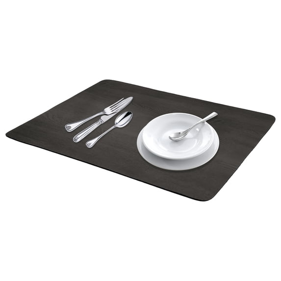 Unique Bargains Solid Dish Drying Mats for Kitchen Counter Dark Gray 15.7*11.8 inch