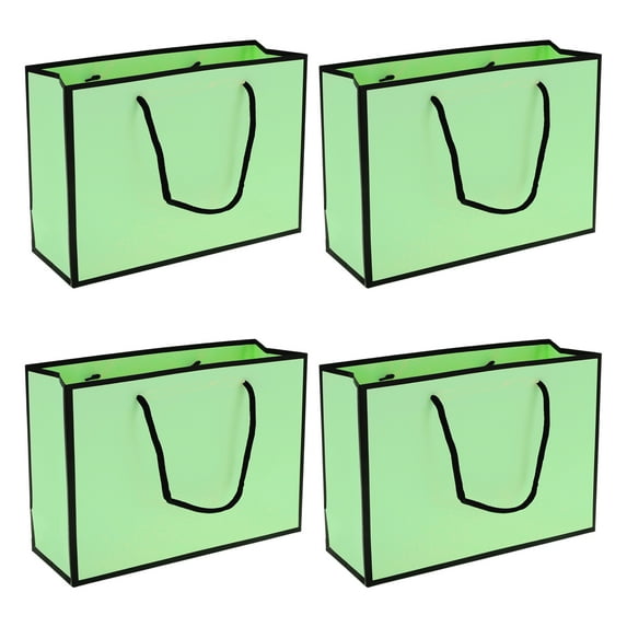 Unique Bargains Solid Gift Bags 4 Pcs for All Occasions Green