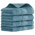 thumbnail image 1 of Unique Bargains Solid Hand Towels Cotton Absorbent Towel for Bath, Kitchen Blue 4-Piece, 1 of 5