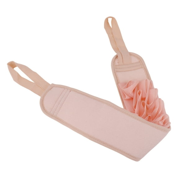 Unique Bargains Solid Loofah Body Scrub Towel Exfoliating Towel Pink