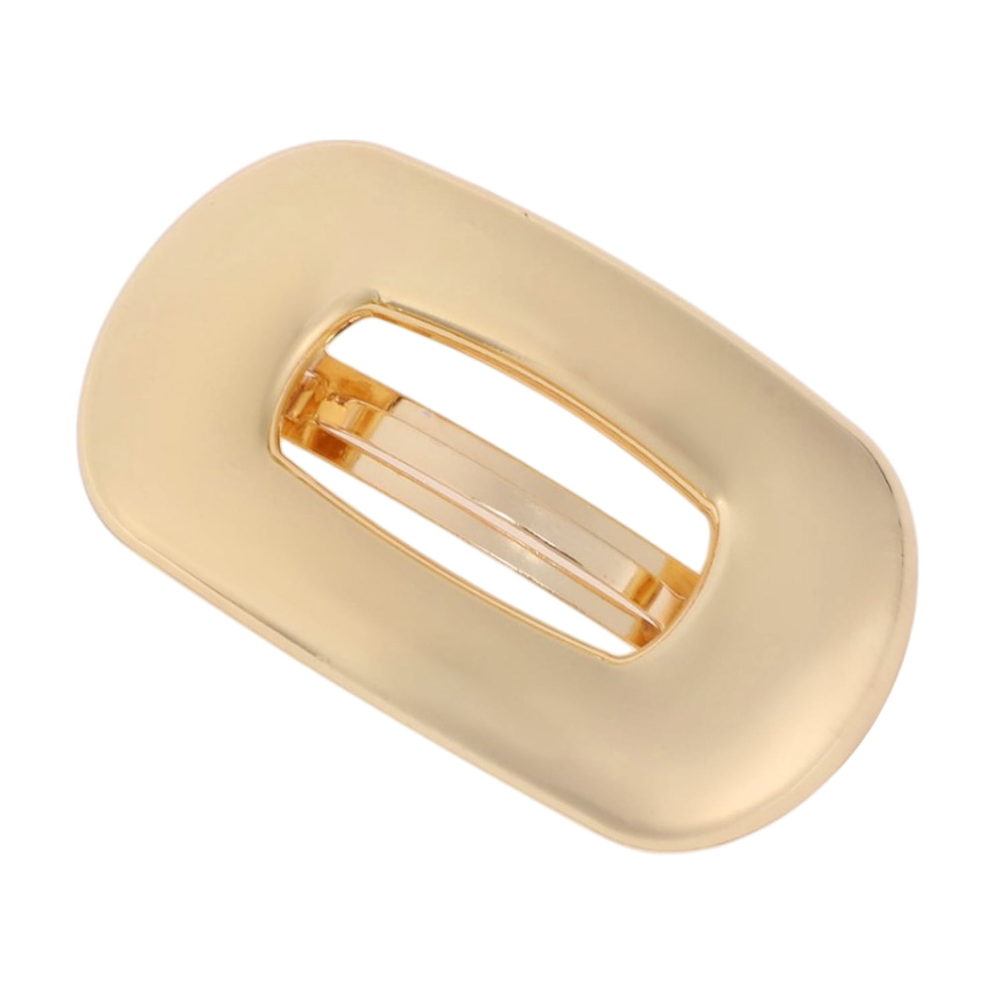 Unique Bargains Solid Oval Hair Clips for Home Use in Gold Tone