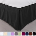 thumbnail image 1 of Unique Bargains Solid Pleated Ruffle Bed Skirt 14" Drop Black King, 1 of 8