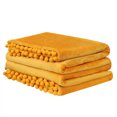 thumbnail image 1 of Unique Bargains Solid Polyester Plush Reversible Bed Blanket, Twin, Yellow, 1 of 8