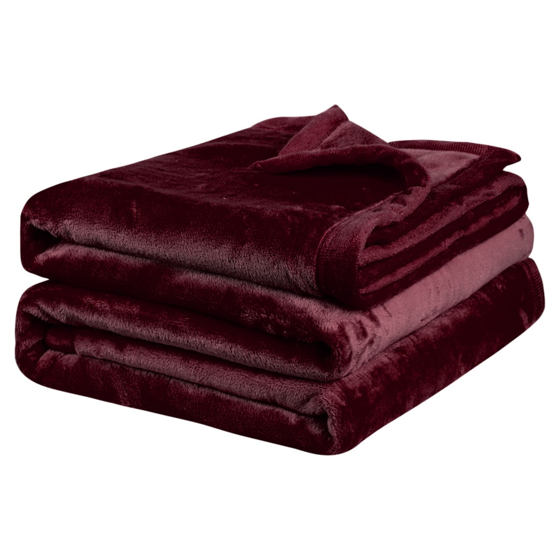 Utopia Bedding Fleece Blanket Twin Size Burgundy 300GSM Luxury Bed Blanket  Anti-Static Fuzzy Soft Blanket Microfiber (90x66 Inches) Twin Burgundy 