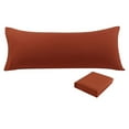 thumbnail image 1 of Unique Bargains Solid Print Minimalism Washable Pillowcases, Body Pillow, Brown, 2-Pieces, 1 of 8